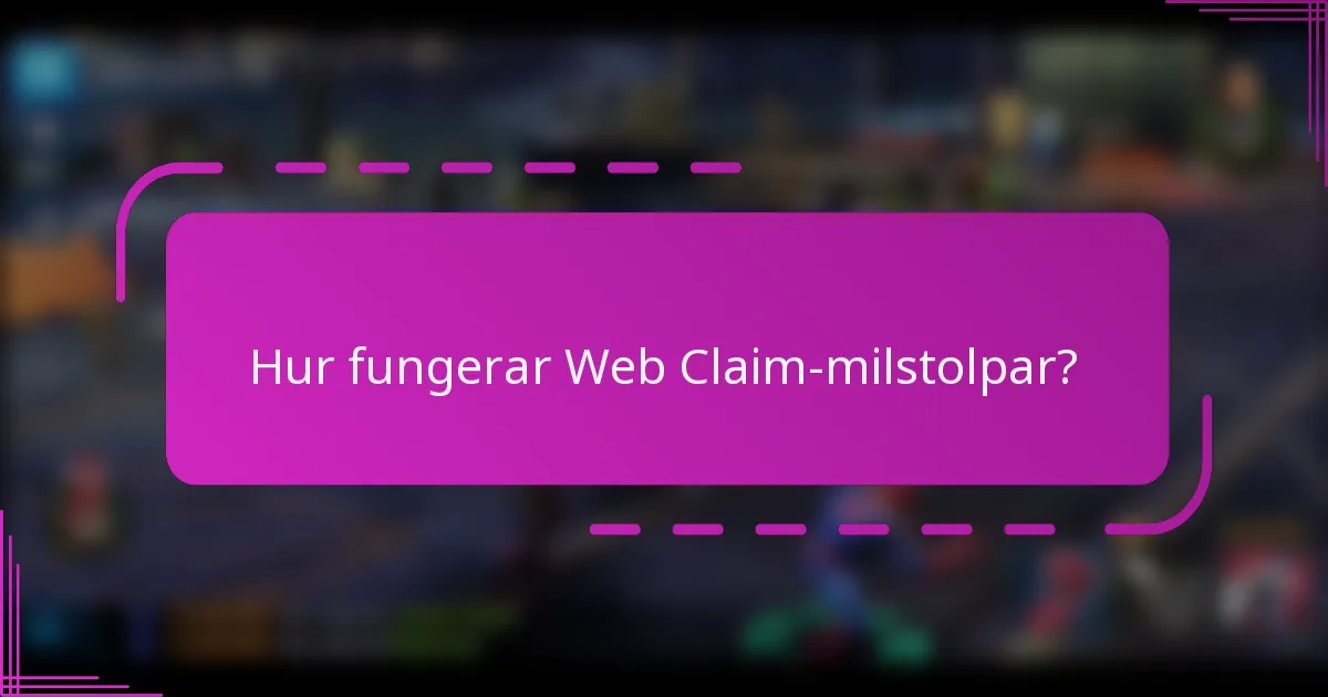 Hur fungerar Web Claim-milstolpar?